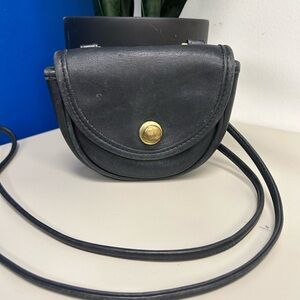 VTG 90s Coach Convertible MINI BELT BAG 9826 Black Crossbody Springlock